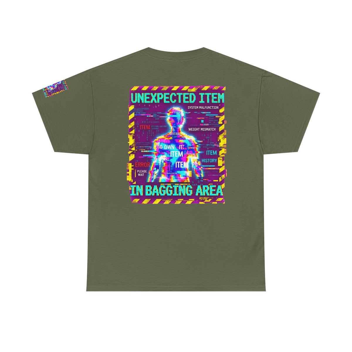 Color: Military Green | Unexpected Item In Bagging Area Premium Graphic Tee