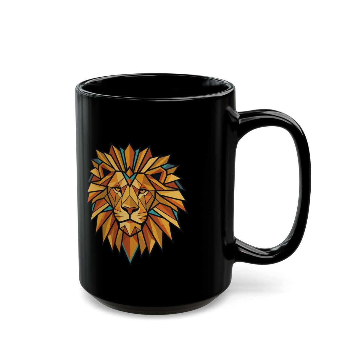 "Leo The Solar Lion" Black Ceramic Mug