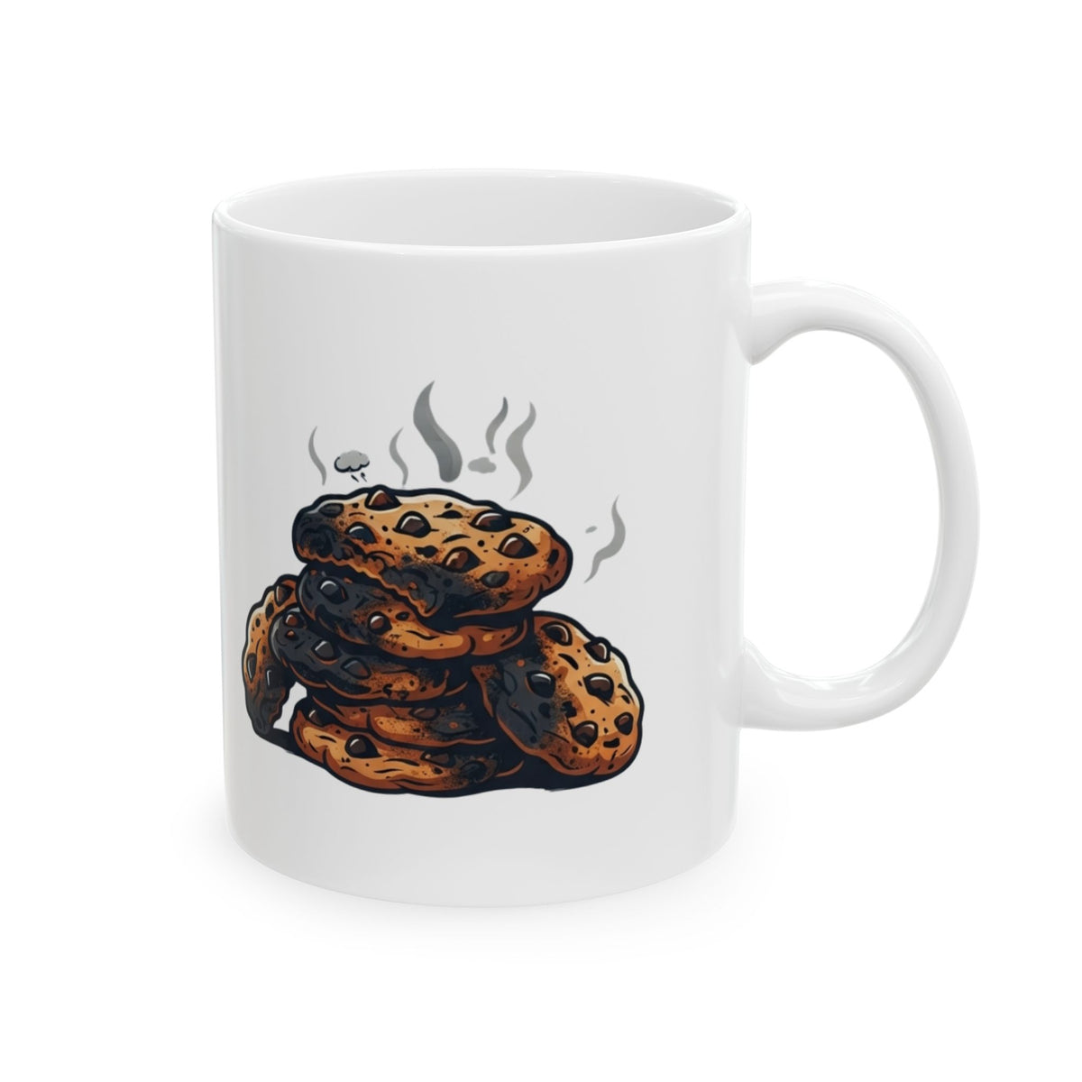 "Eat Drink And Be Grumpy" White Ceramic Mug — Graphic