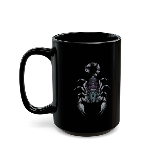 "Scorpio The Mystical Scorpion" Black Ceramic Mug
