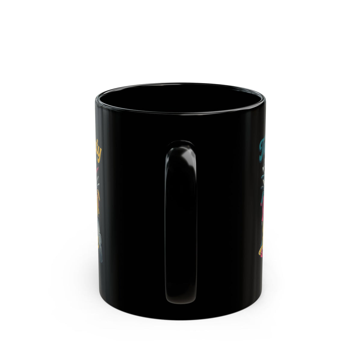 "Talk Dirty to Me" Black Ceramic Mug