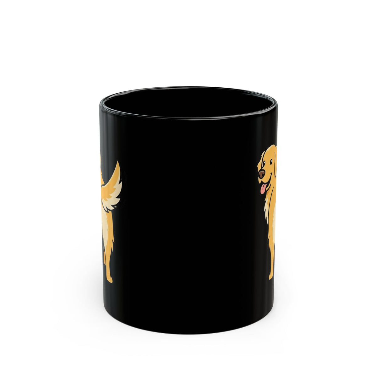 "Nice Tail" Black Ceramic Mug — Graphic