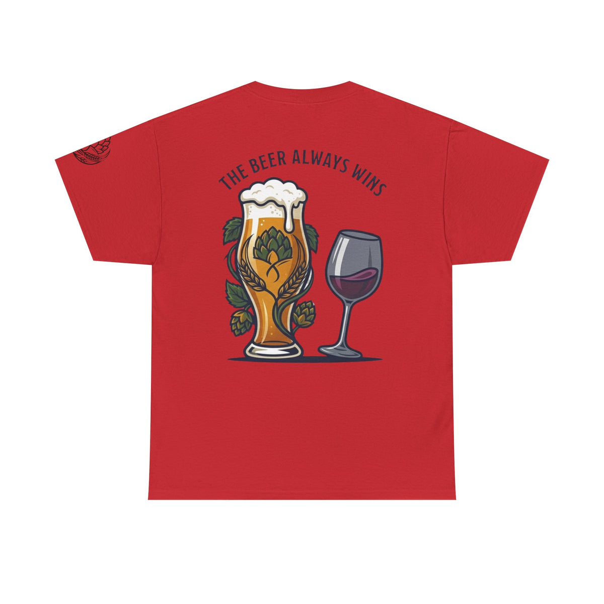 Color: Red | The Beer Always Wins Premium Graphic Tee