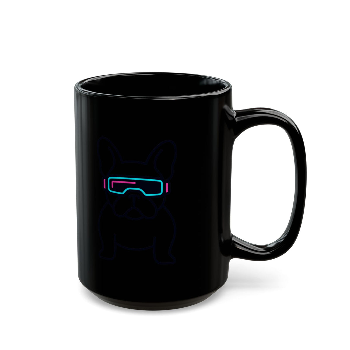 "Cool Pup" Black Ceramic Mug — Graphic