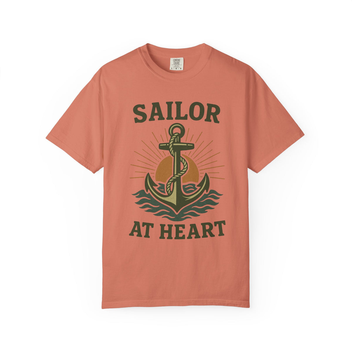 Color: Terracotta | Sailor at Heart Unisex Garment-Dyed T-shirt