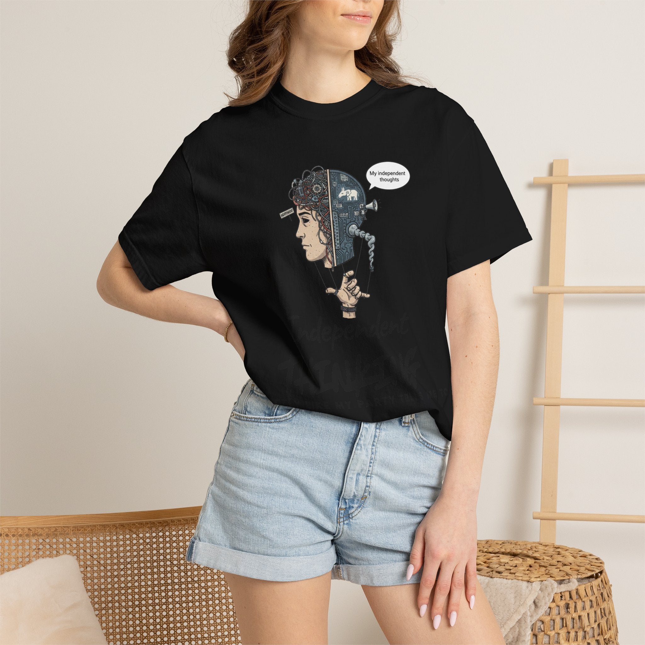 "Independent Thinking (The Party Line Edition)" Unisex Garment-Dyed T-shirt
