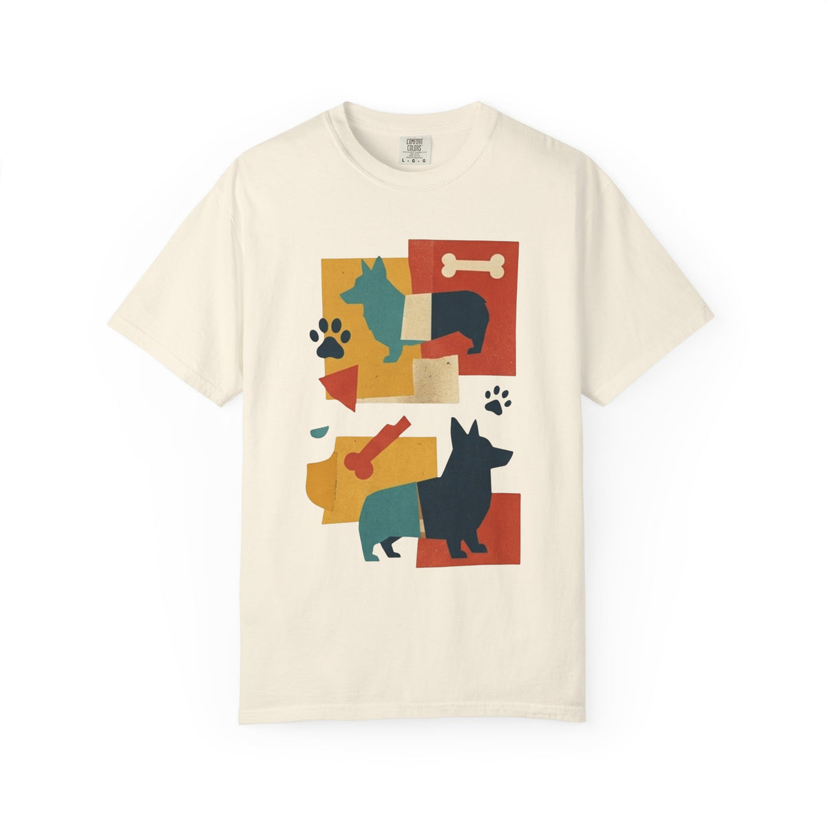 Color: Ivory | Dogs and Bones Unisex Garment-Dyed Tee