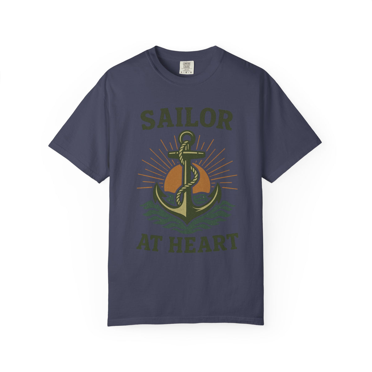 Color: Denim | Sailor at Heart Unisex Garment-Dyed T-shirt