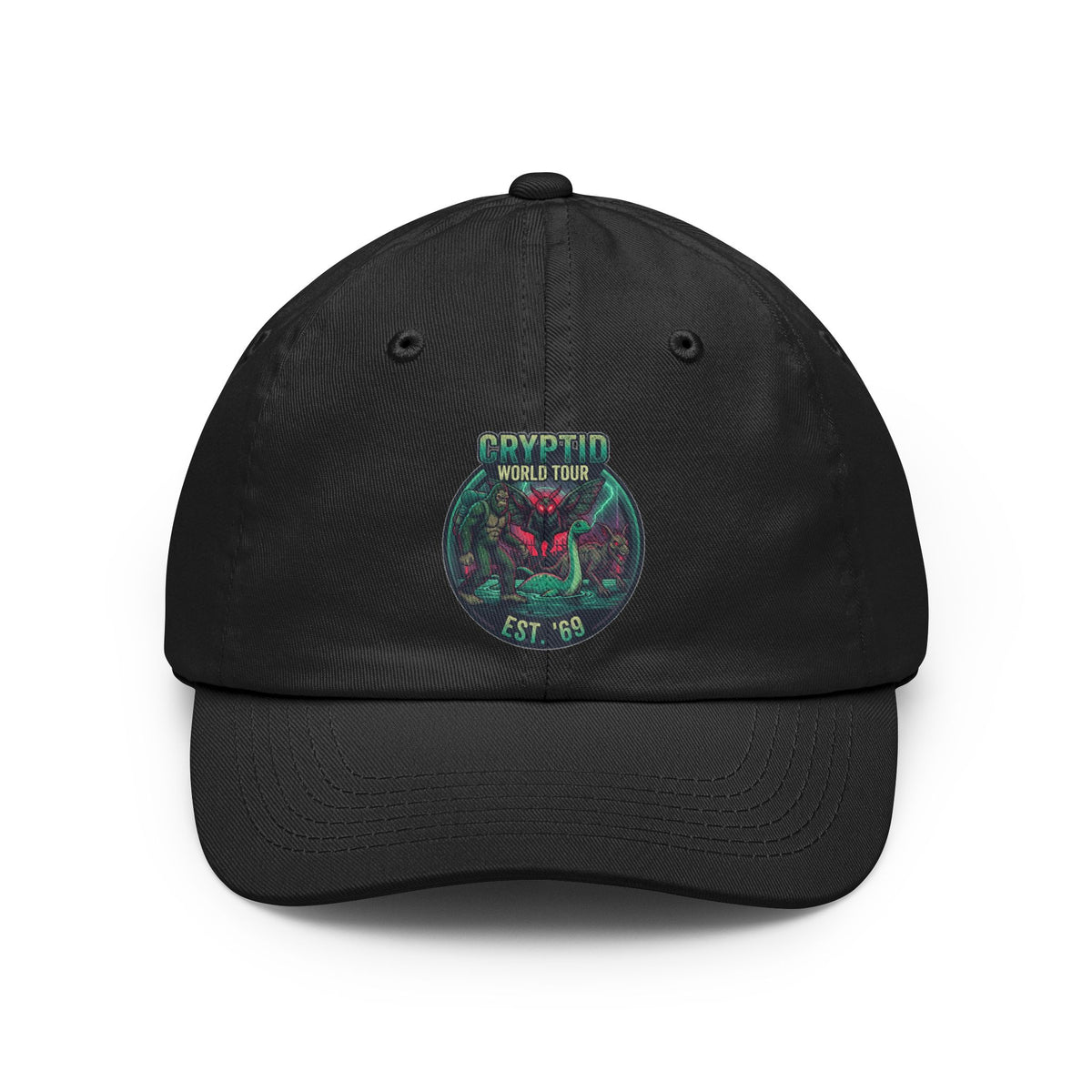Color: Black | Puzizia (Global-Cryptid Mashup) Cryptid World Tour Dad Hat