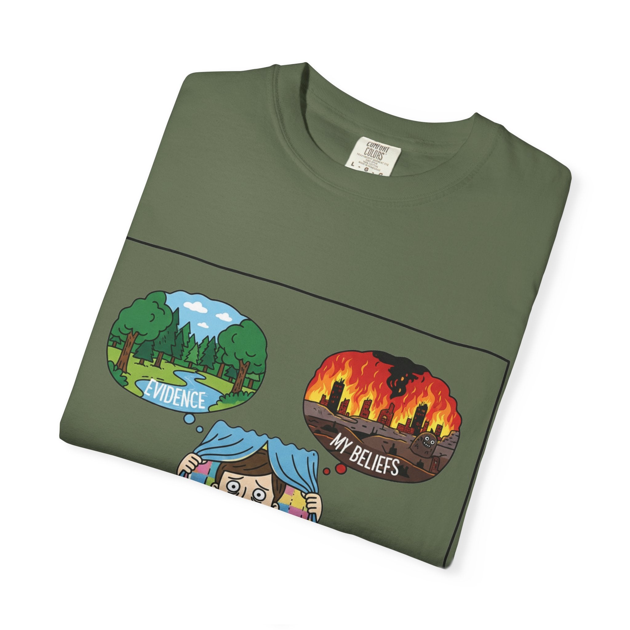 "My Cognitive Dissonance Is Showing" Unisex Garment-Dyed T-shirt