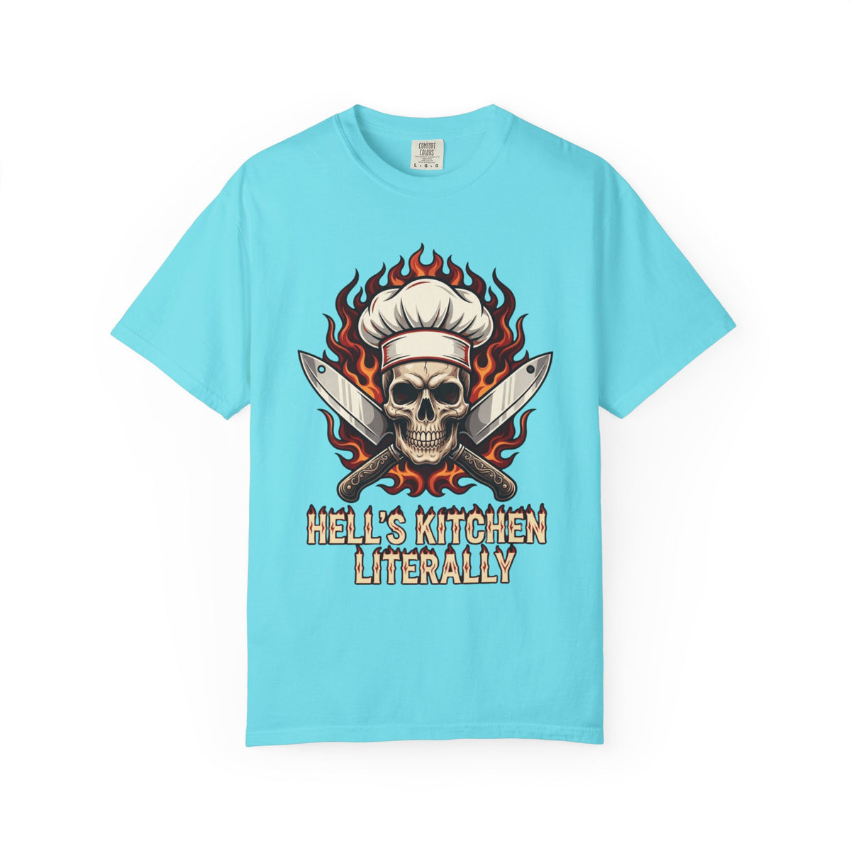 Color: Lagoon Blue | Hell's Kitchen Literally Unisex Garment-Dyed Tee