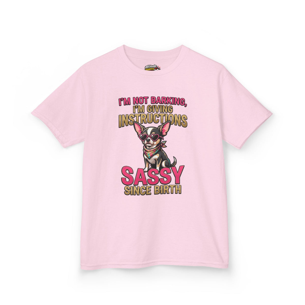 Color: Light Pink | Sassy Since Birth Kids Tee