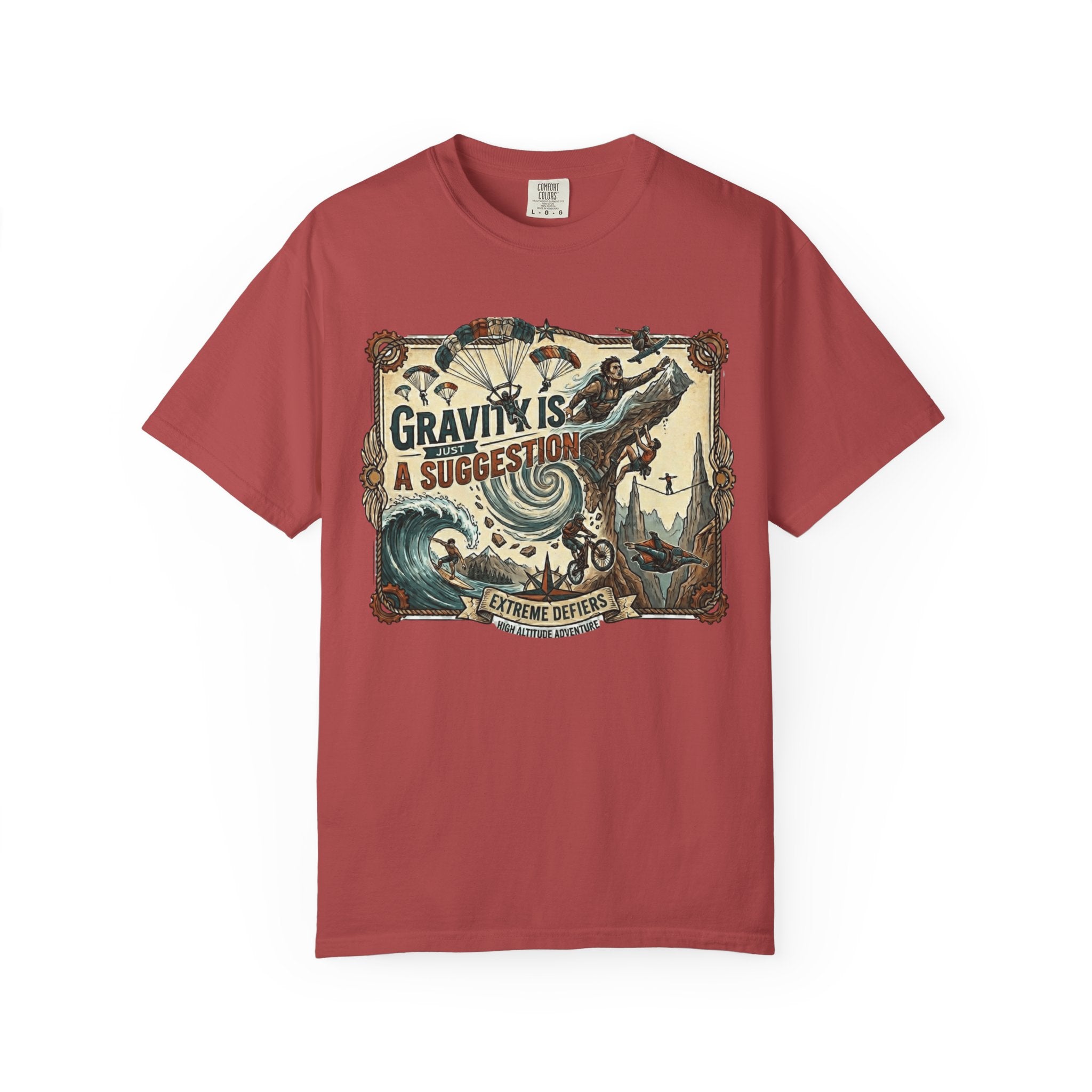 "Gravity is Just a Suggestion" Unisex Garment-Dyed T-shirt
