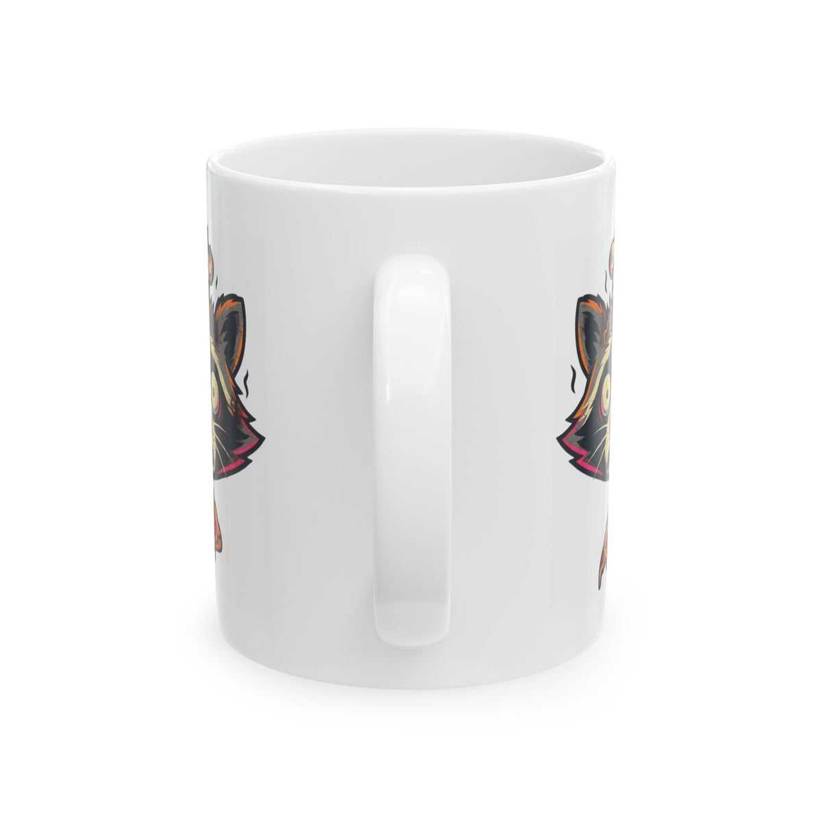 "Frozen Pizza in a Hot Oven" White Ceramic Mug — Graphic