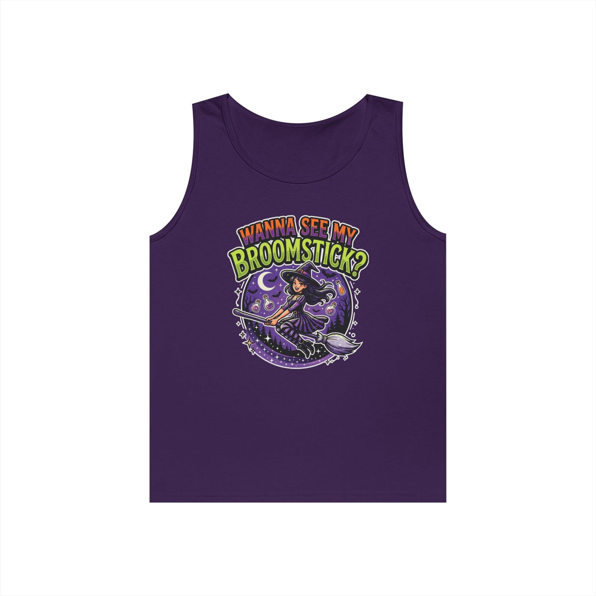 Color: Purple | Wanna See My Broomstick Tank Top