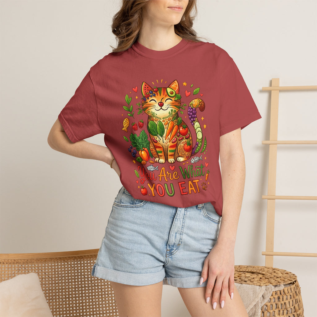 "You Are What You Eat - Cat 2" Unisex Garment-Dyed T-shirt