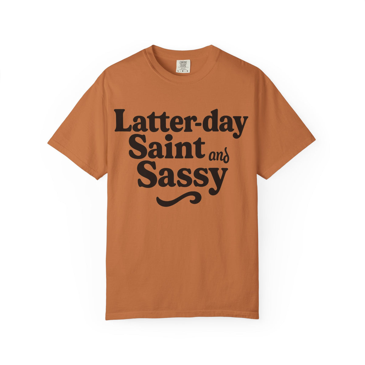 Color: Yam | Latter-day Saint and Sassy Unisex Garment-Dyed T-shirt