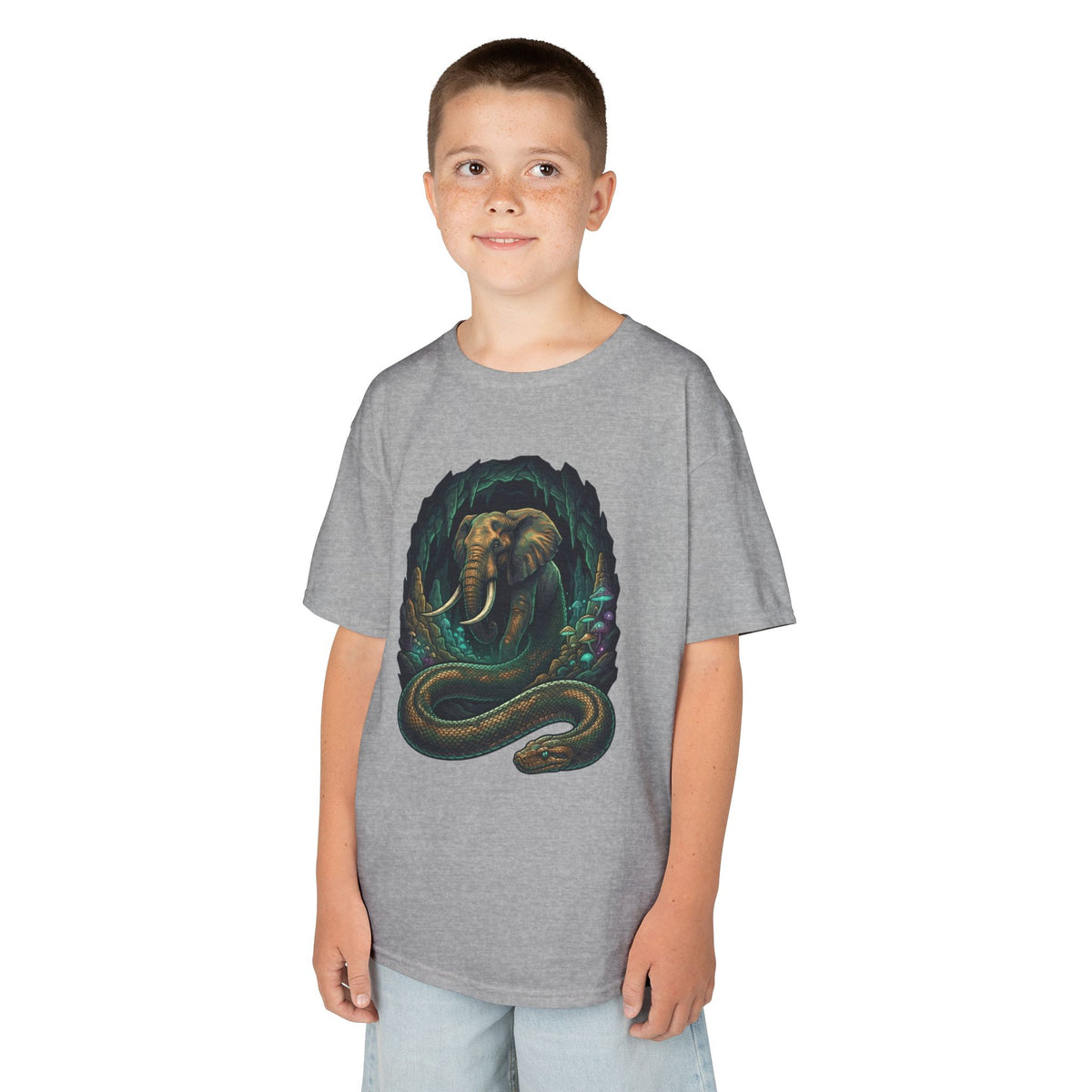Color: Sport Grey | Grootslang (South African Mythology) Kids Tee