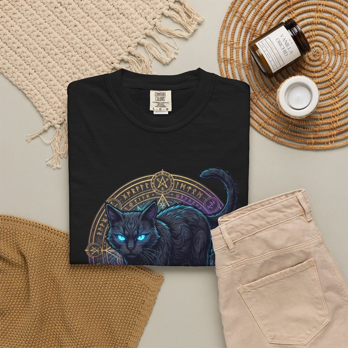"Guardian of the Book of Shadows" Unisex Garment-Dyed Tee