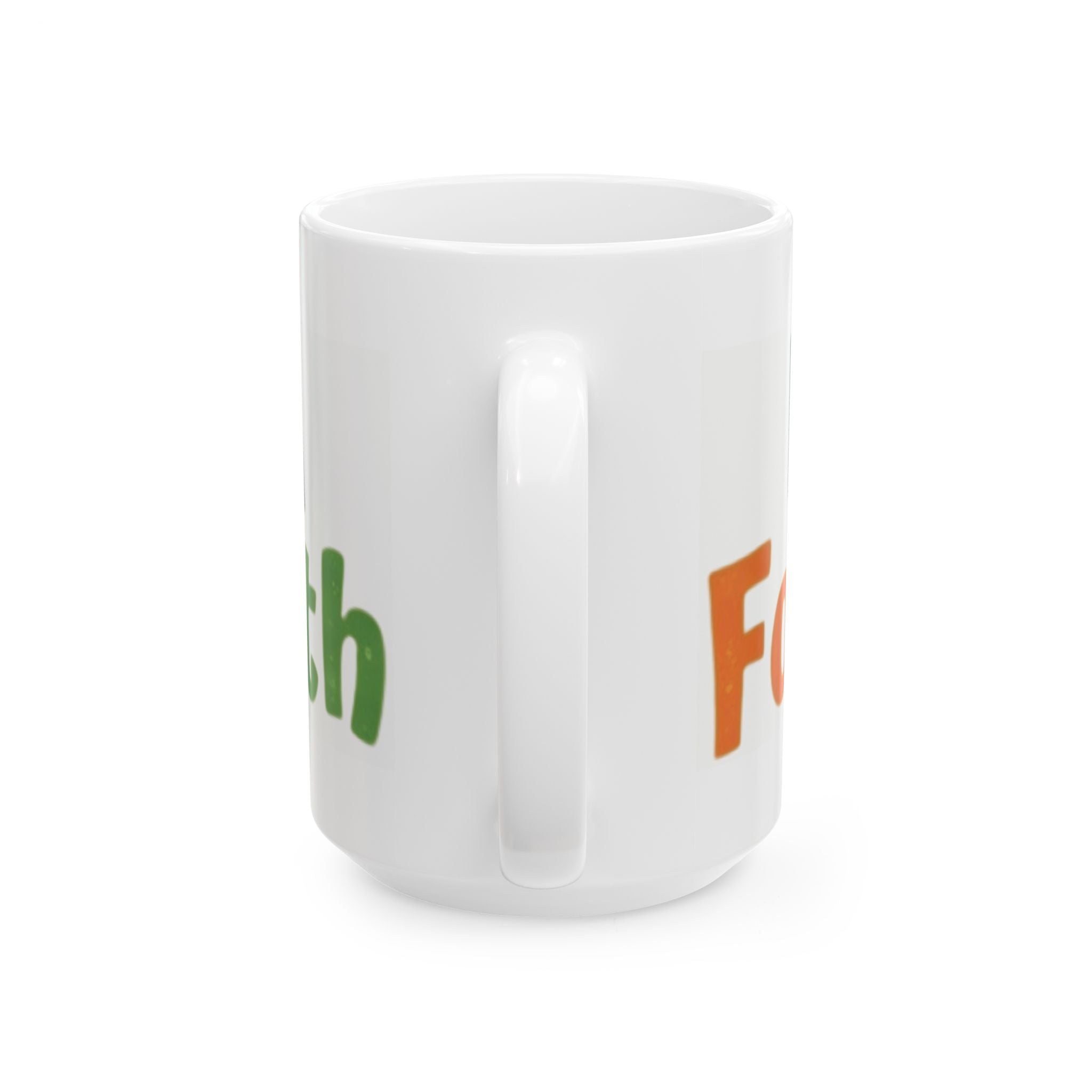 "Fowl Mouth" White Ceramic Mug — Graphic