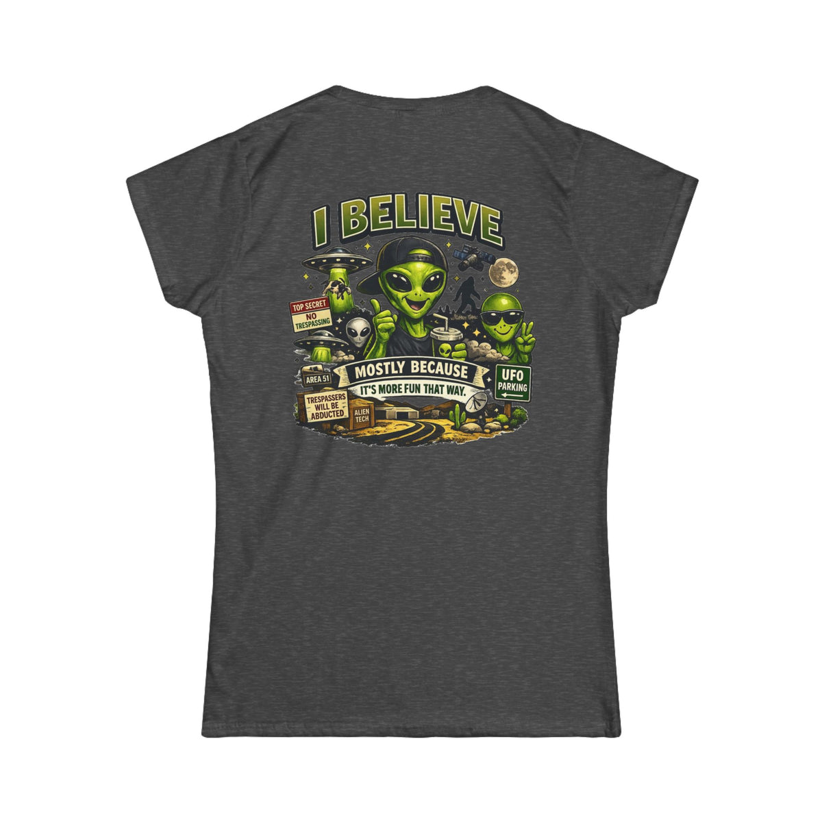 Color: Dark Heather | I Believe Women's Tee