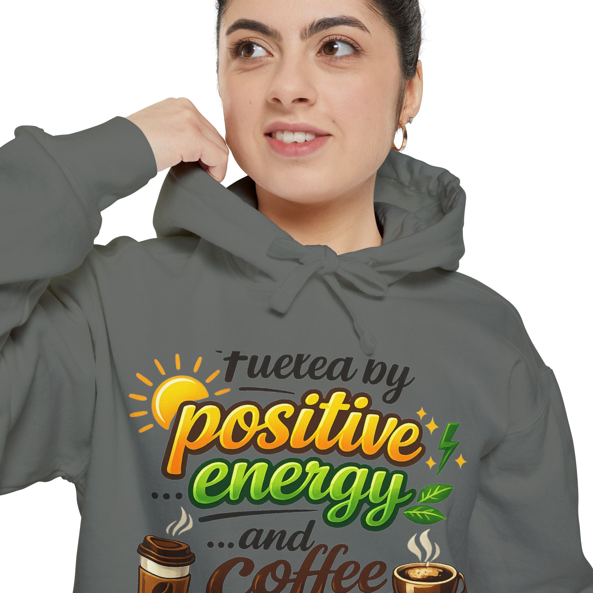 Coffee IS My Positive Energy | Garment-Dyed Hoodie — AttitudeShirts