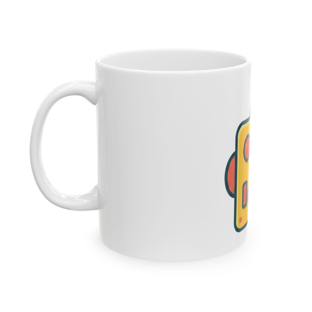"Toy Robot" White Ceramic Mug — Graphic