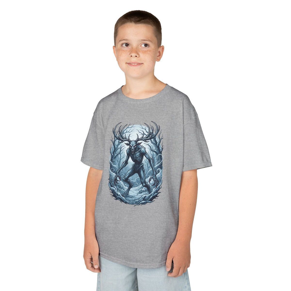 Color: Sport Grey | Wendigo (Algonquian Folklore) Kids Tee