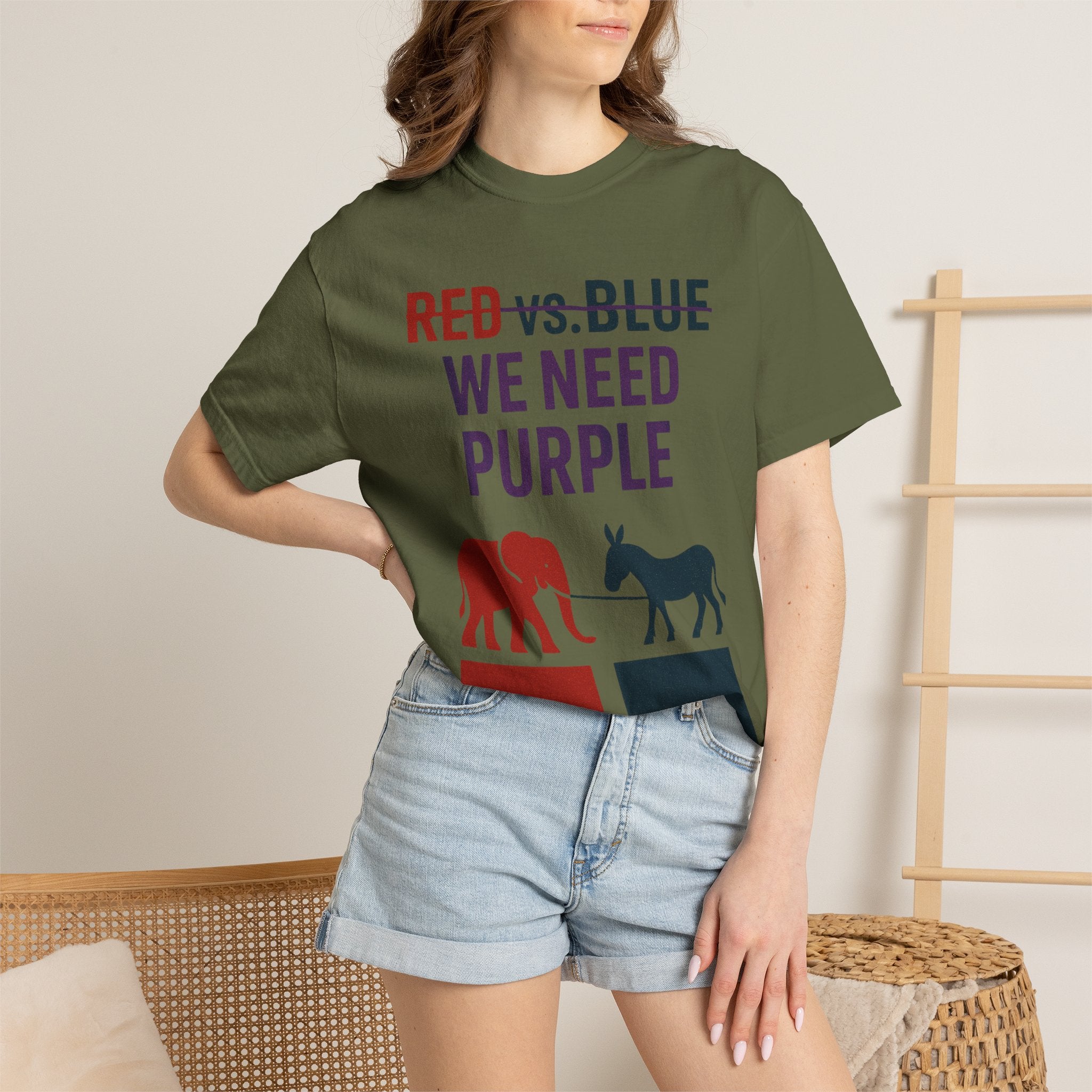 "he Lesser Evil Election" Unisex Garment-Dyed T-shirt
