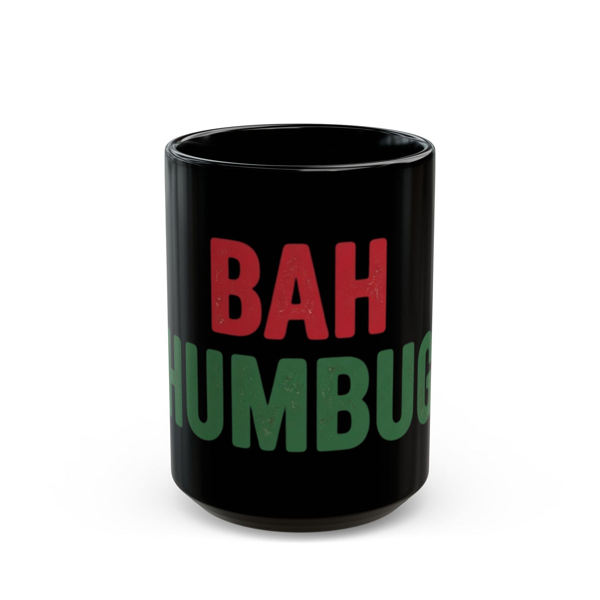 "Bah Humburg" Black Ceramic Mug — Graphic