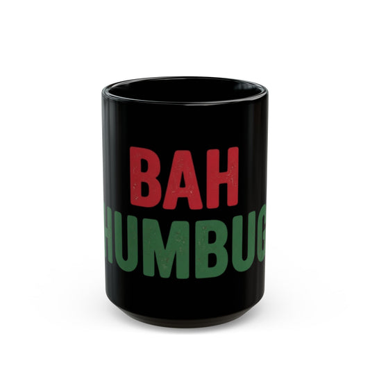 "Bah Humburg" Black Ceramic Mug — Graphic