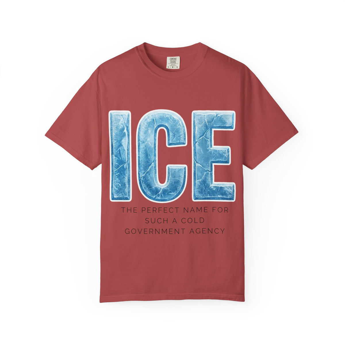 Color: Crimson | ICE Cold Government Unisex Garment-Dyed T-shirt