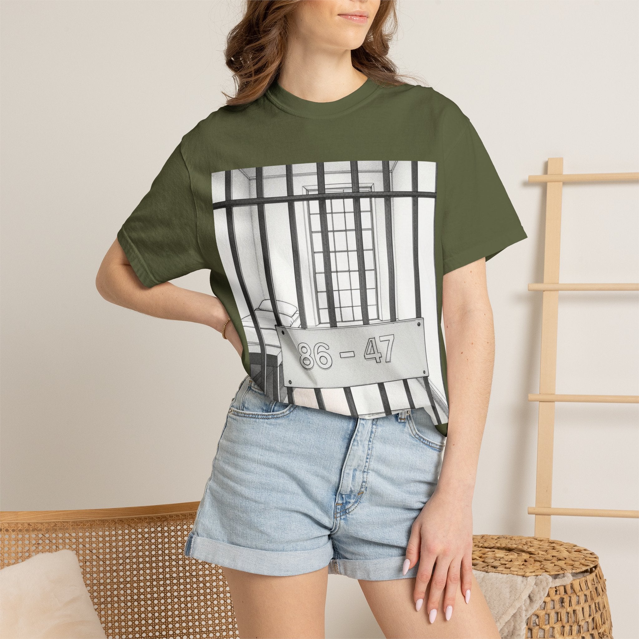 "86-47 Jail Cell" Unisex Garment-Dyed T-shirt