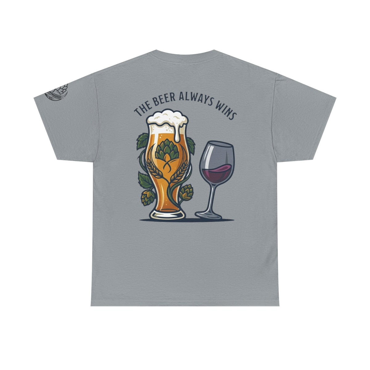 Color: Gravel | The Beer Always Wins Premium Graphic Tee