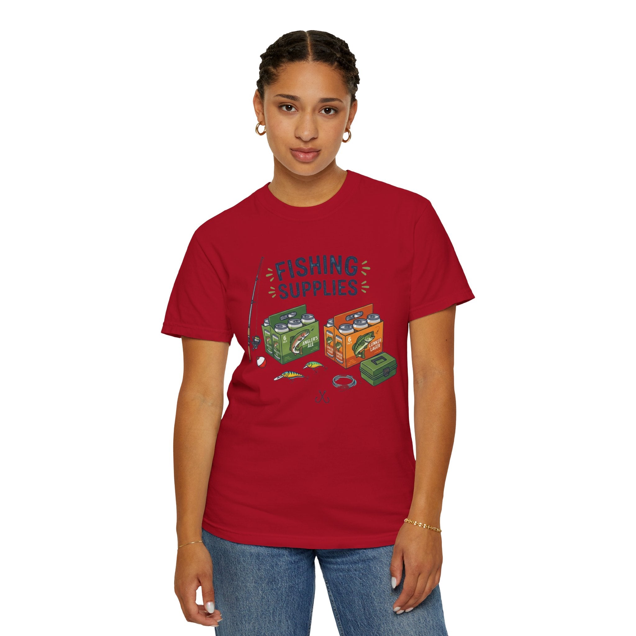 "Fishing Supplies" Unisex Garment-Dyed Tee
