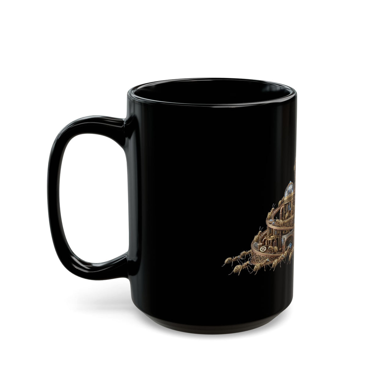 "Cyber Ants" Black Ceramic Mug