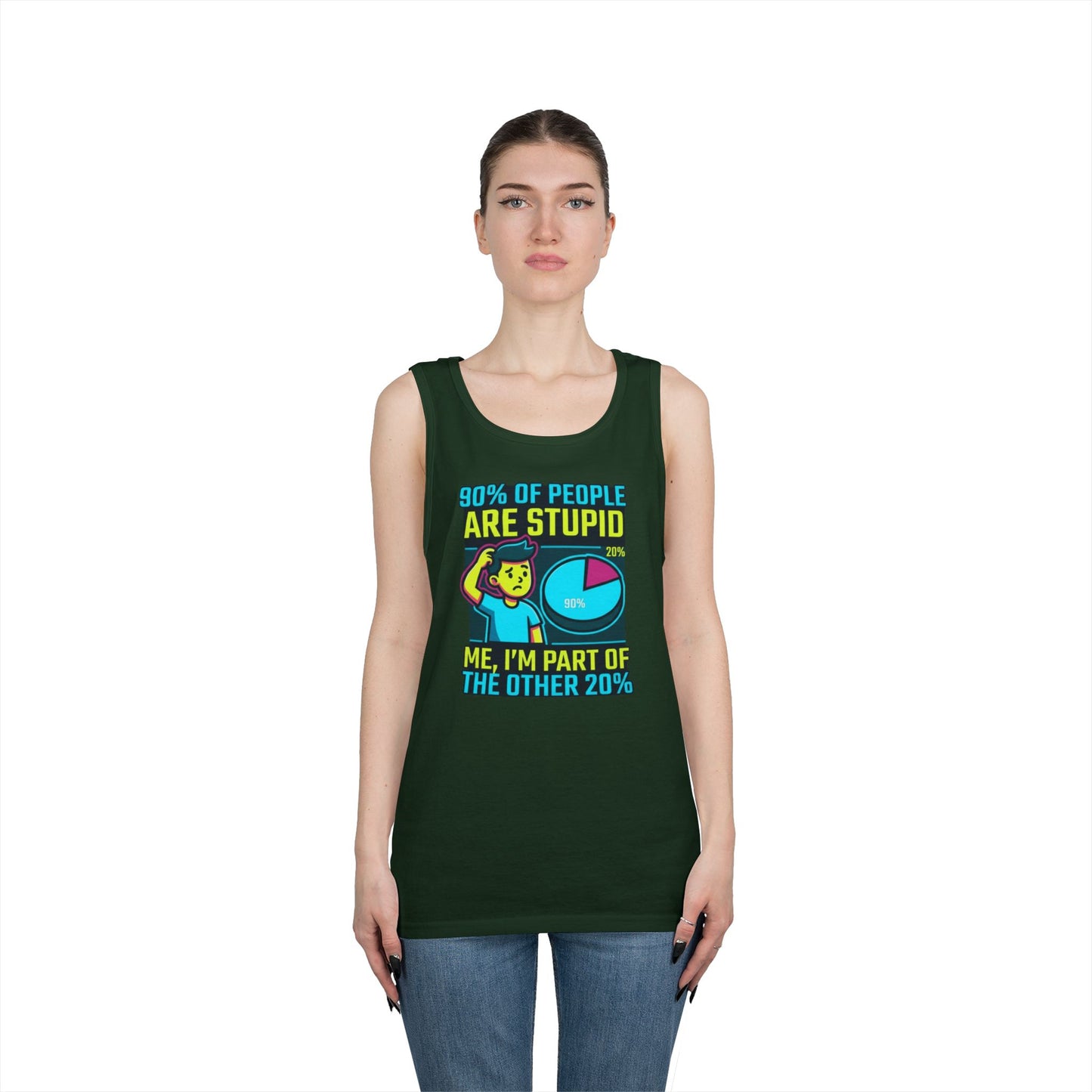 "90% Of People Are Stupid" Tank Top