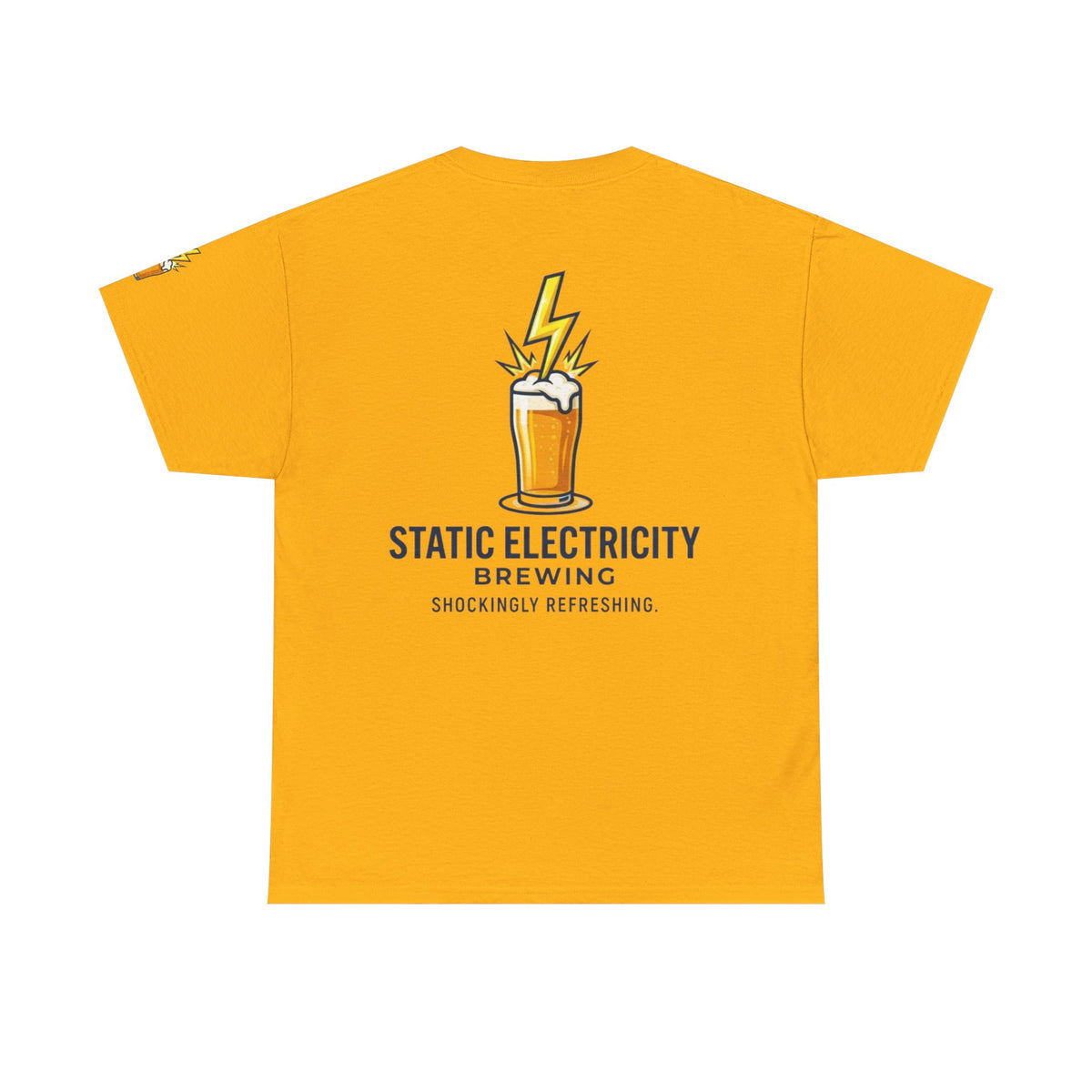 Color: Gold | Static Electricity Brewing Premium Graphic Tee