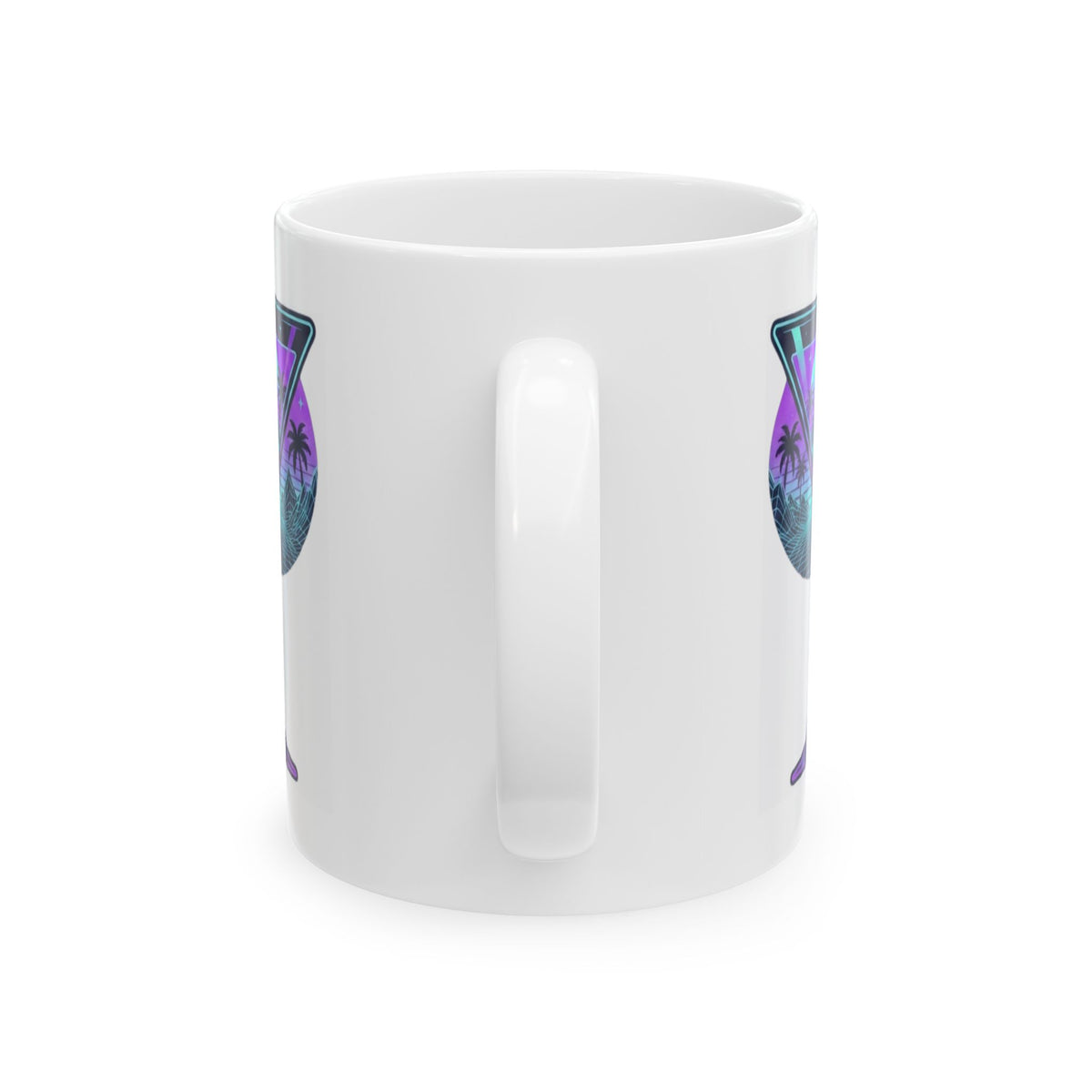 "Up All Night" White Ceramic Mug — Graphic