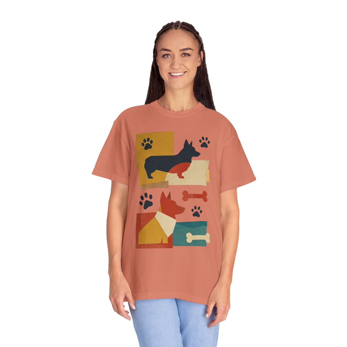 Color: Terracotta | Dogs and Bones Unisex Garment-Dyed Tee