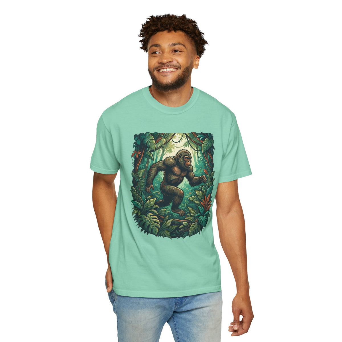 Color: Island Reef | The Bukit Timah Monkey Man (Singapore) Unisex Garment-Dyed Tee