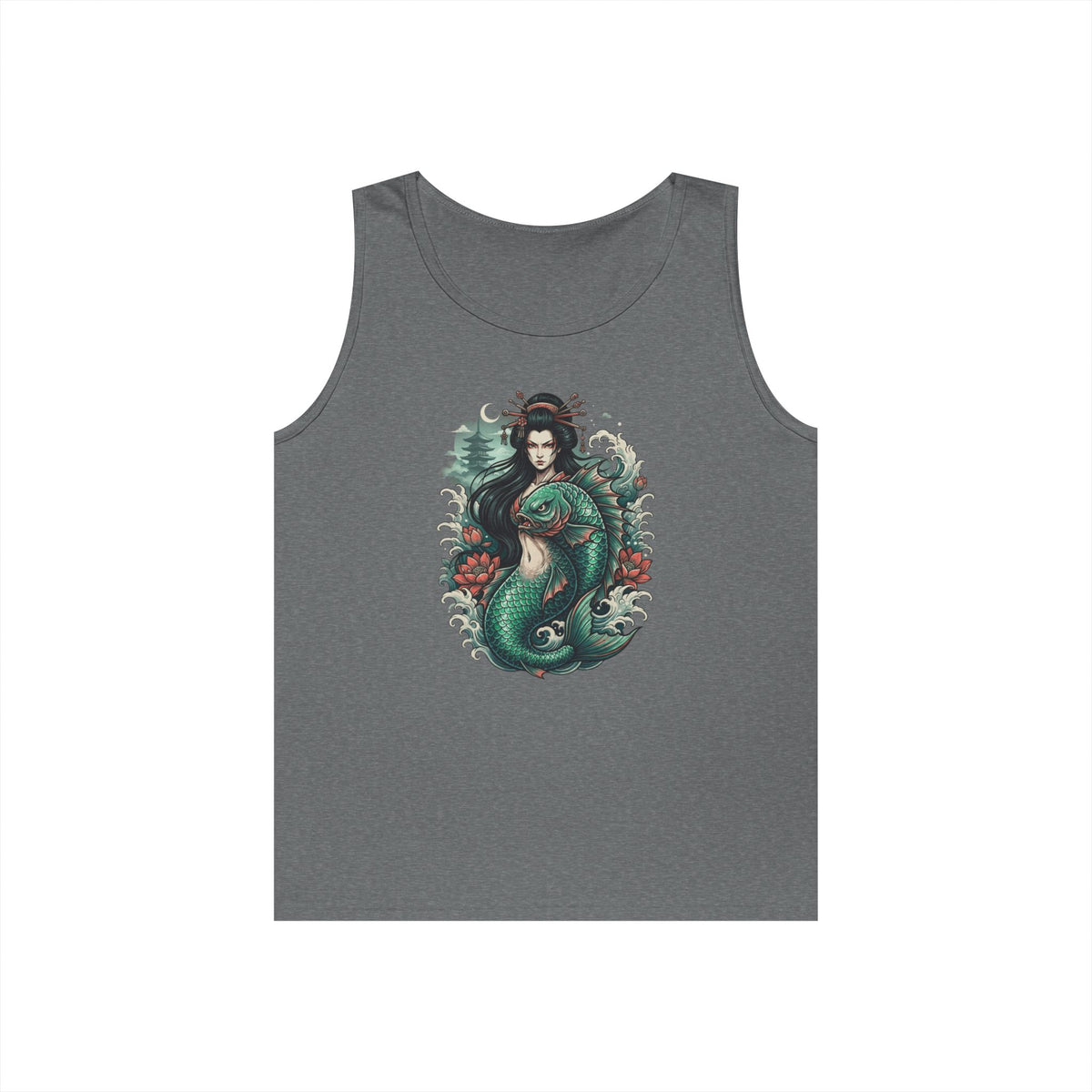 Color: Graphite Heather | Ningyo (Japanese Folklore) Tank Top