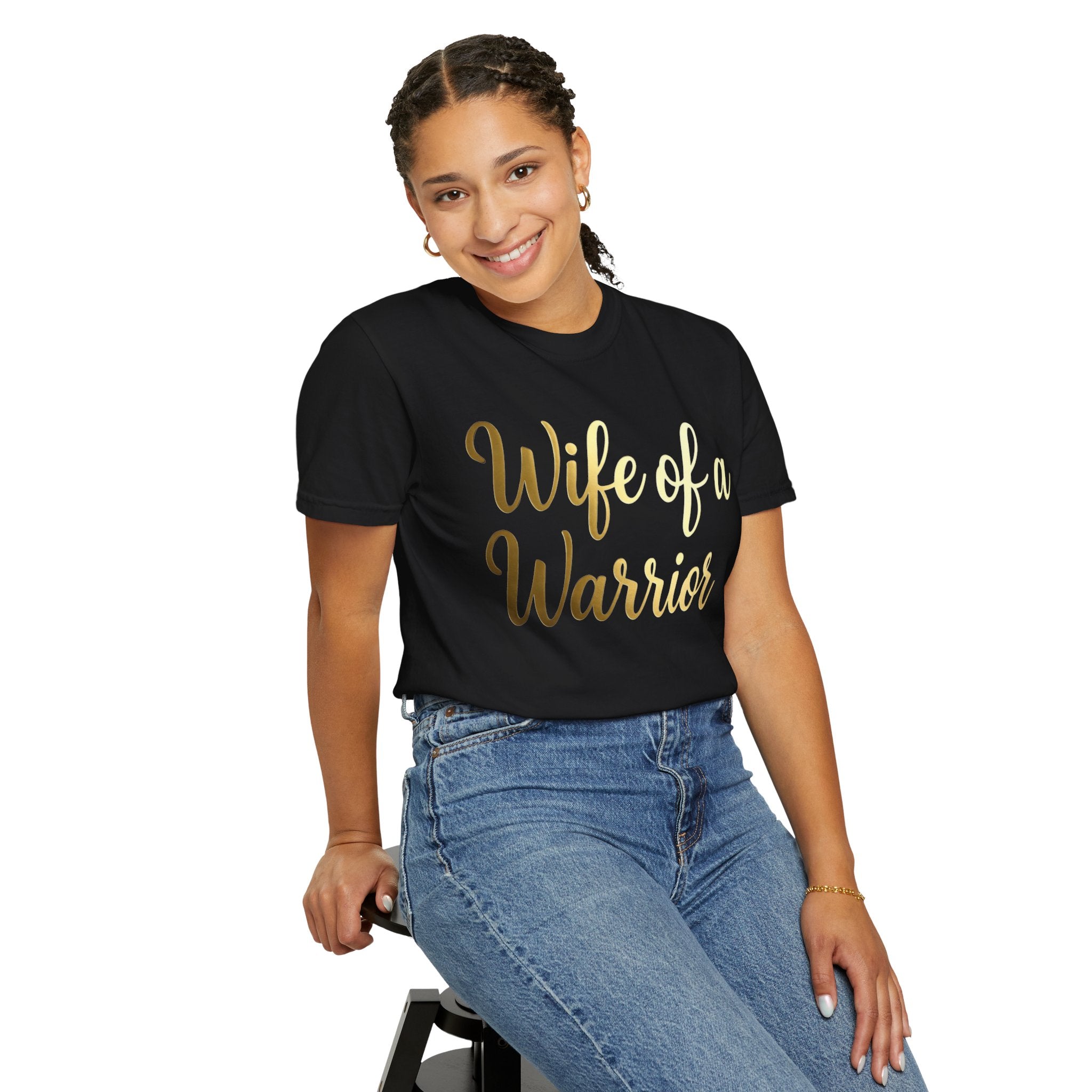 "Wife of a Warrior" Unisex Garment-Dyed T-shirt