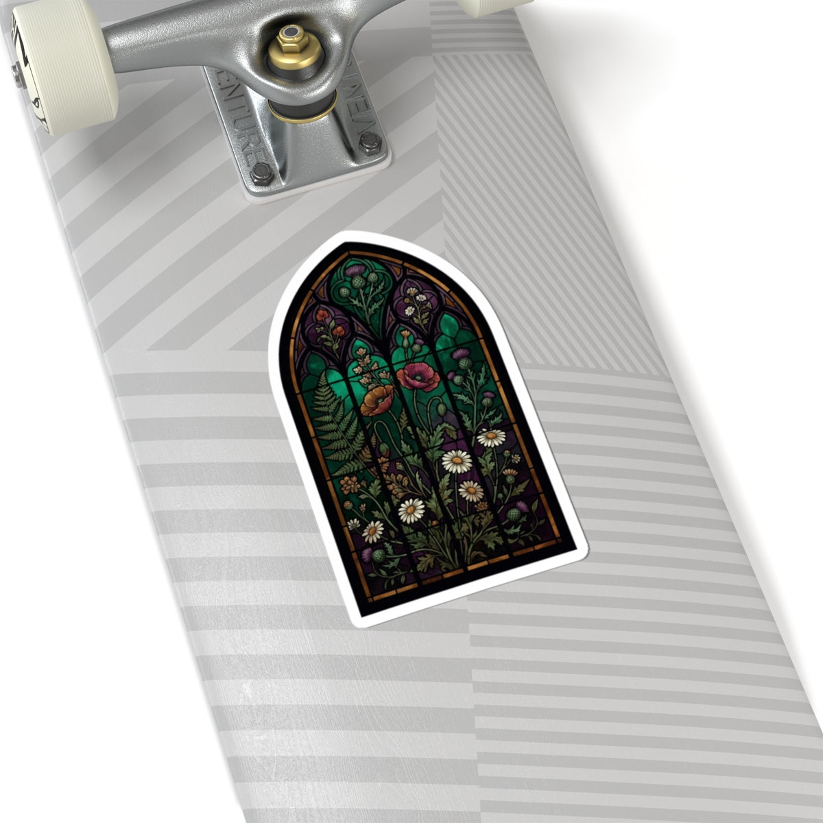 "Stained Glass Floral" Sticker — Main