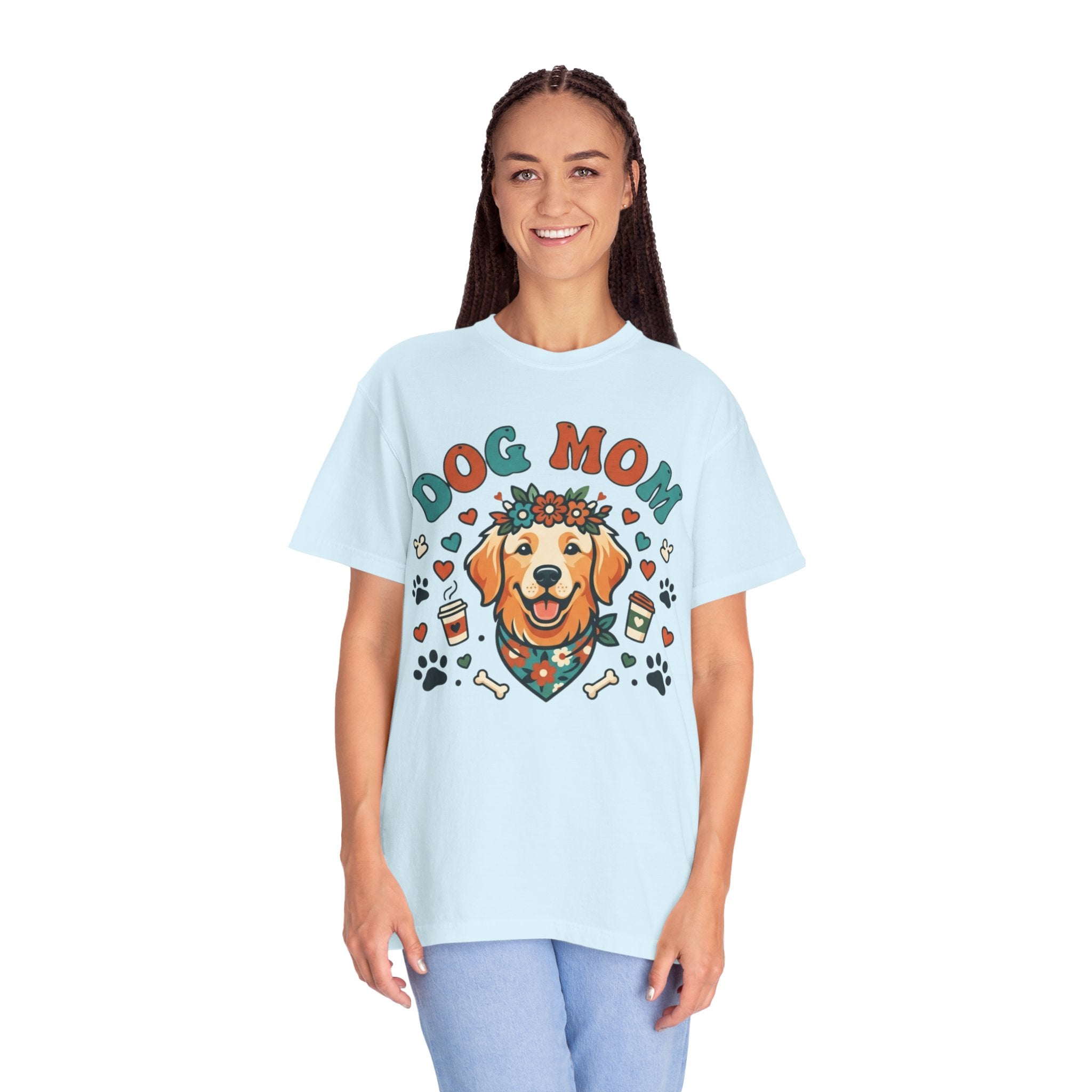 "Dog Mom" Unisex Garment-Dyed Tee