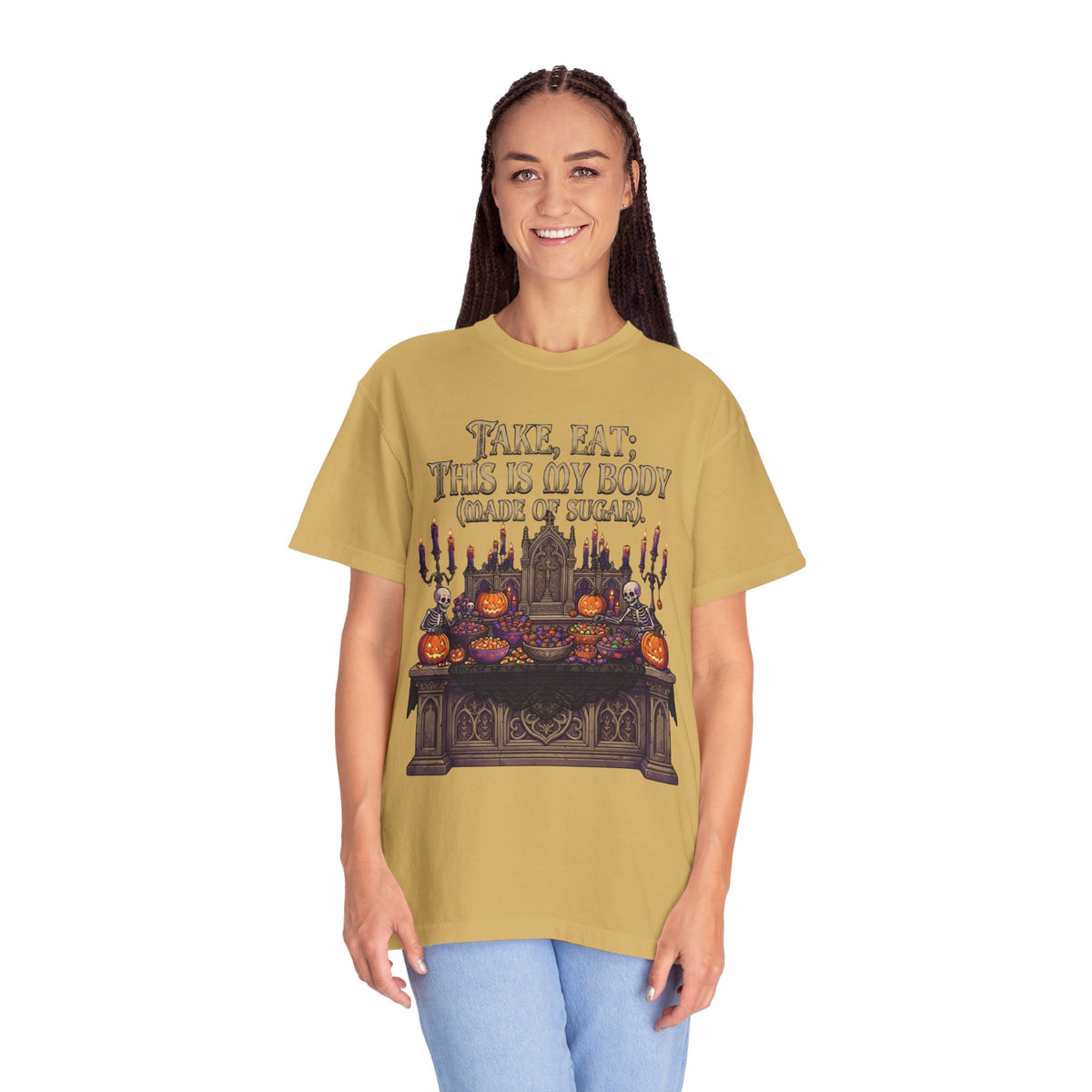 Color: Mustard | This Is My Body Unisex Garment-Dyed Tee