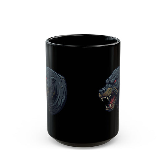 "Bunyip (Australian Aboriginal Mythology)" Black Ceramic Mug — Graphic