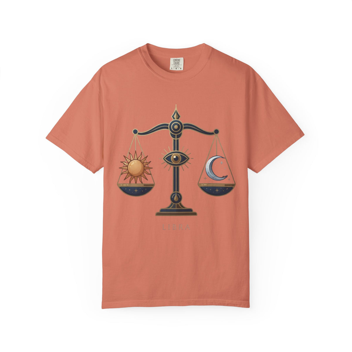 "Libra The Balanced Scales" Unisex Garment-Dyed Tee