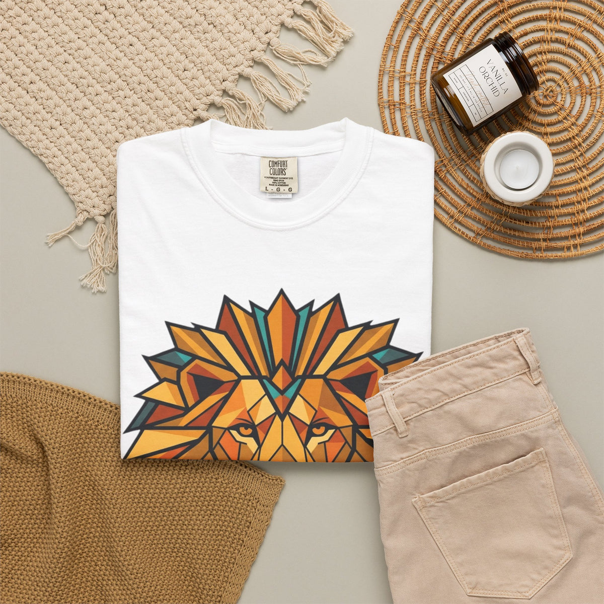 "Leo The Solar Lion" Unisex Garment-Dyed Tee