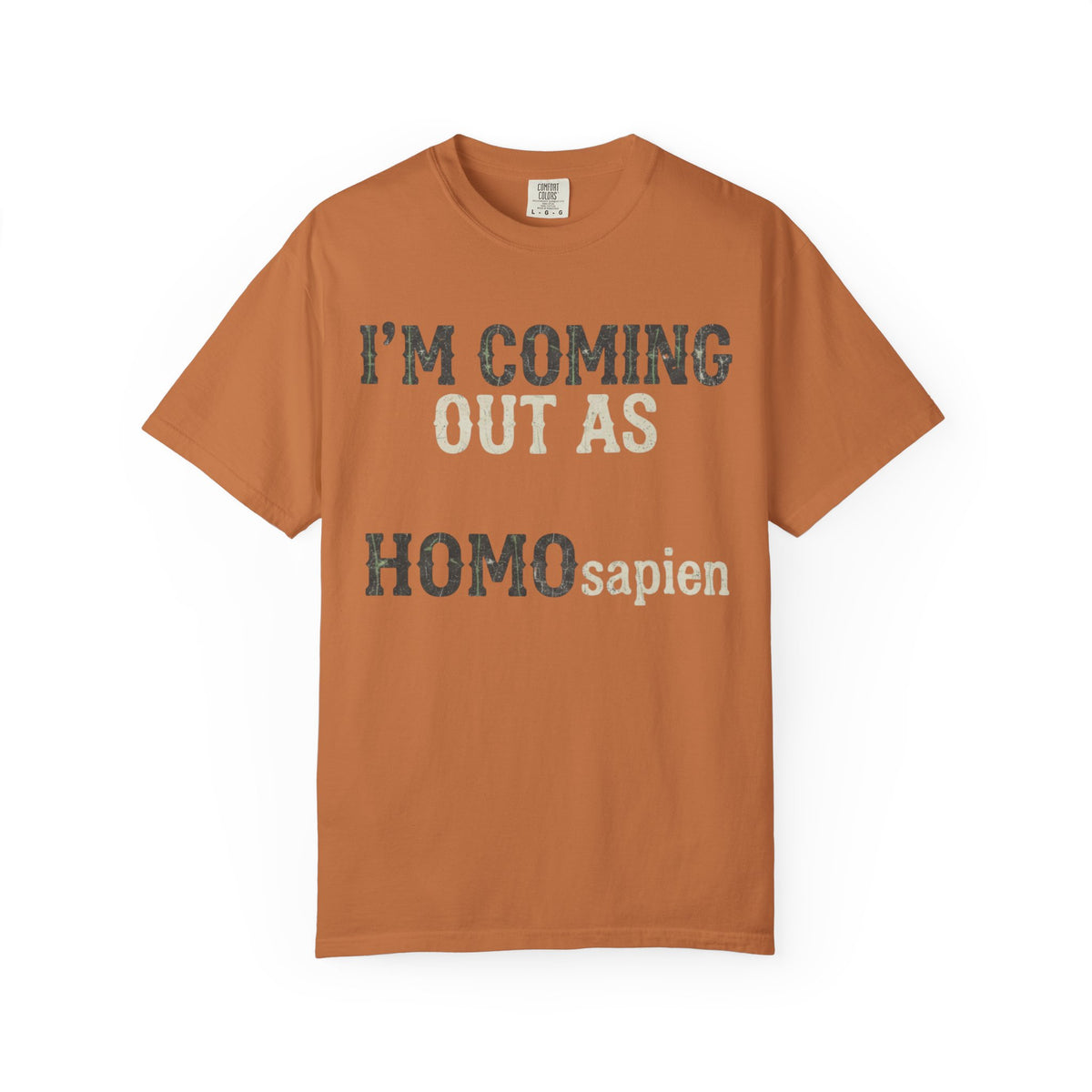 Color: Yam | I'm Coming Out Unisex Garment-Dyed Tee